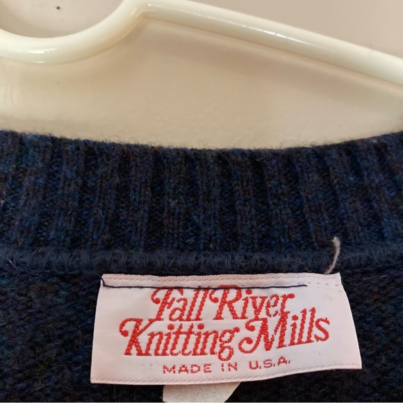Fall River knitting mills vintage Shetland wool sweater - Picture 3 of 4